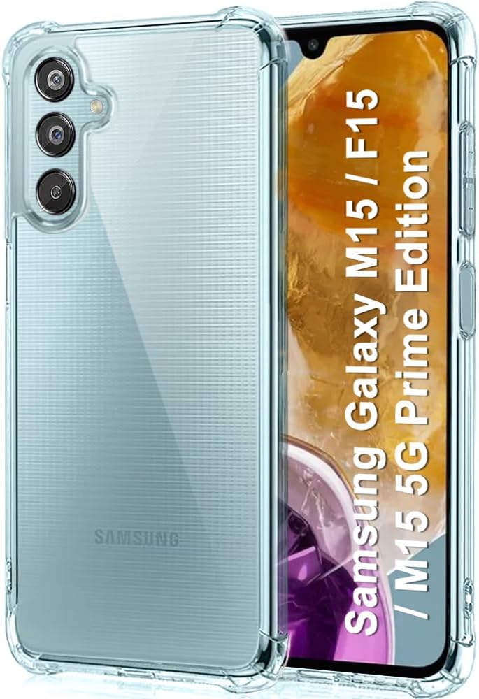 TheGiftKart Back Cover for Samsung Galaxy M15 / F15 / M15 5G Prime Edition | Shockproof Clear Soft TPU Case | Cushioned Edges for Ultimate Protection Cover for Samsung M15 / F15 5G (TPU, Transparent)