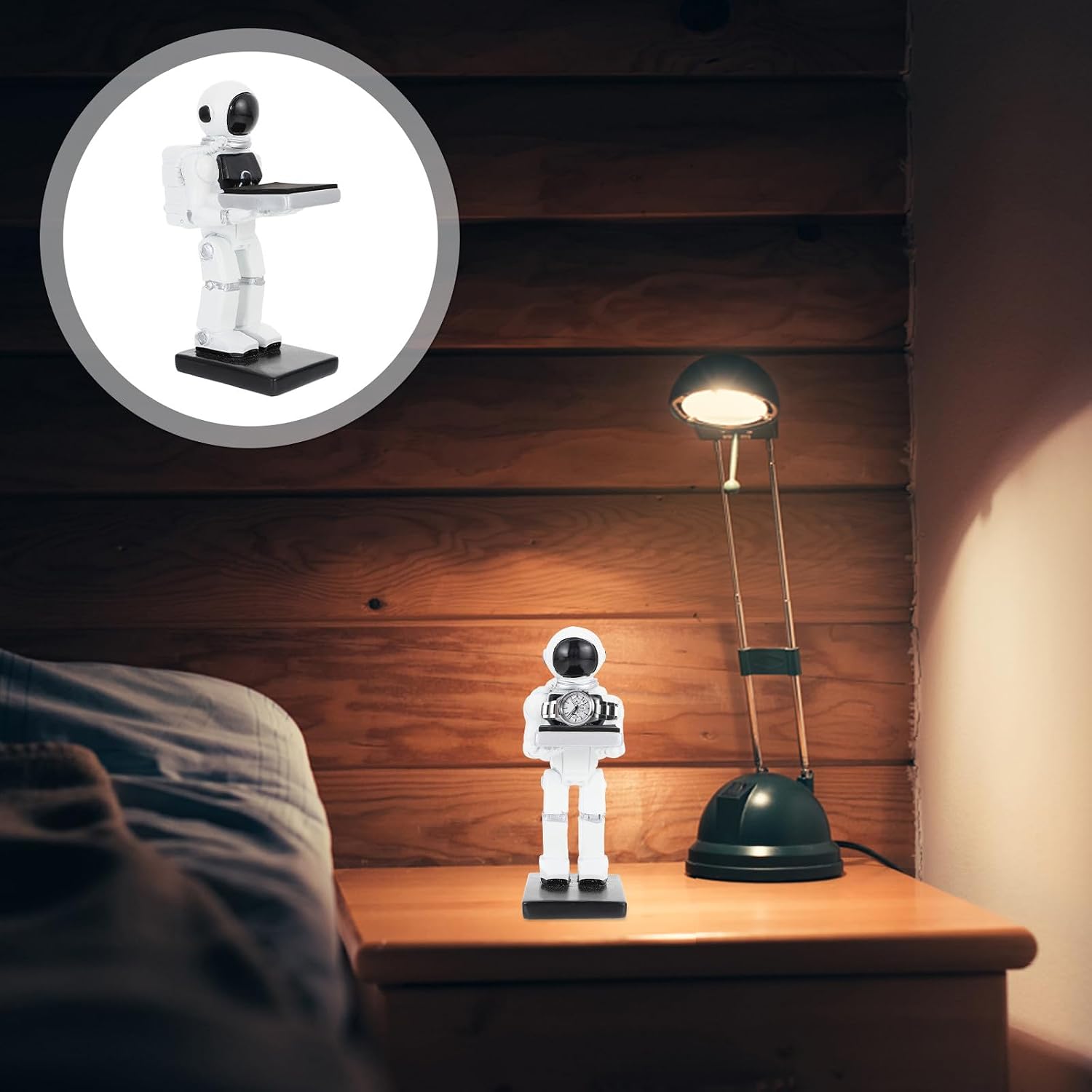 Kichvoe Astronaut Jewelry Holder Showcase Resin Watch Stand for Bracelet