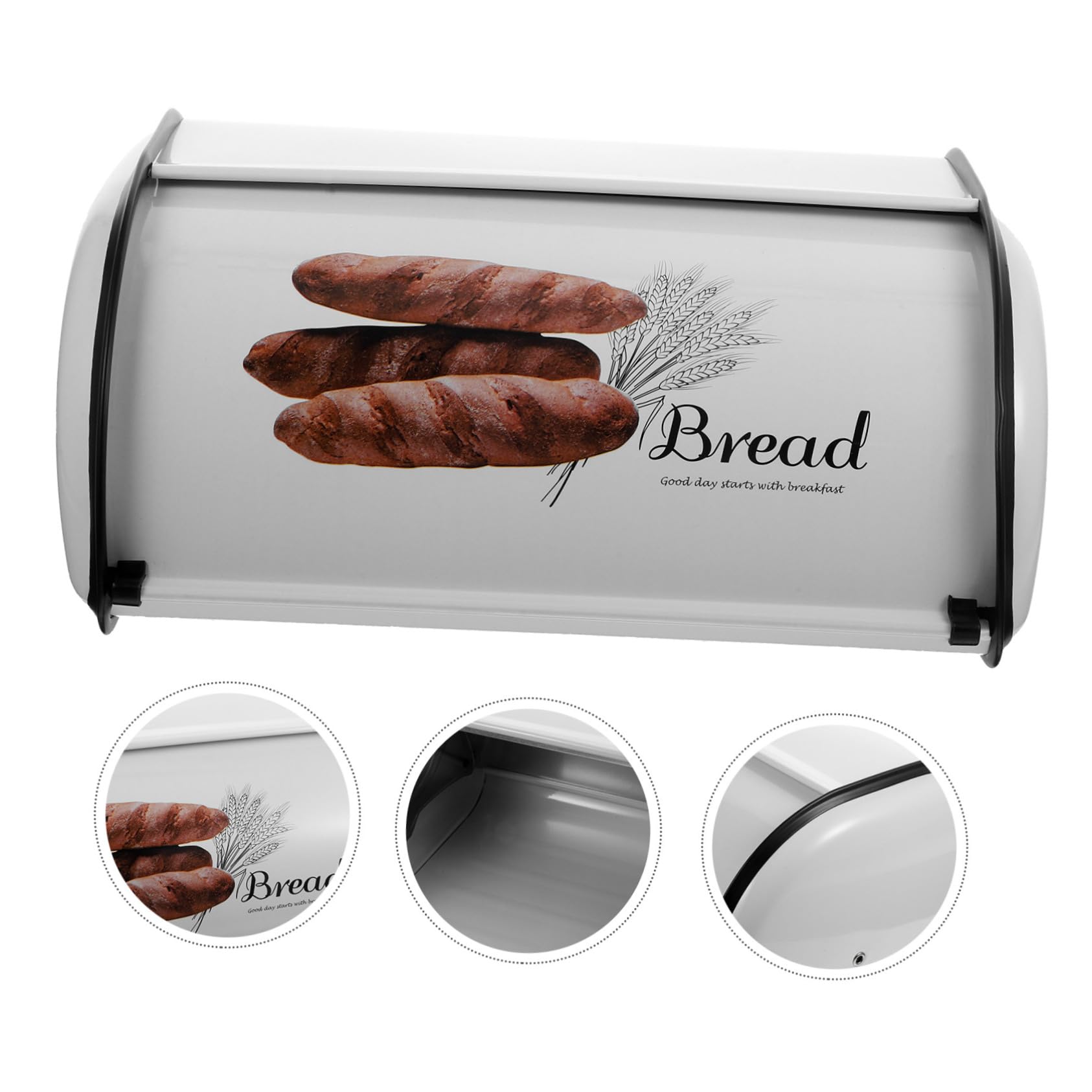 PRETYZOOM Panera De Encimera Cajas De Pan Para Cocina Contenedor De Almacenamiento De Alimentos Material De Hierro Diseño De Pequeño