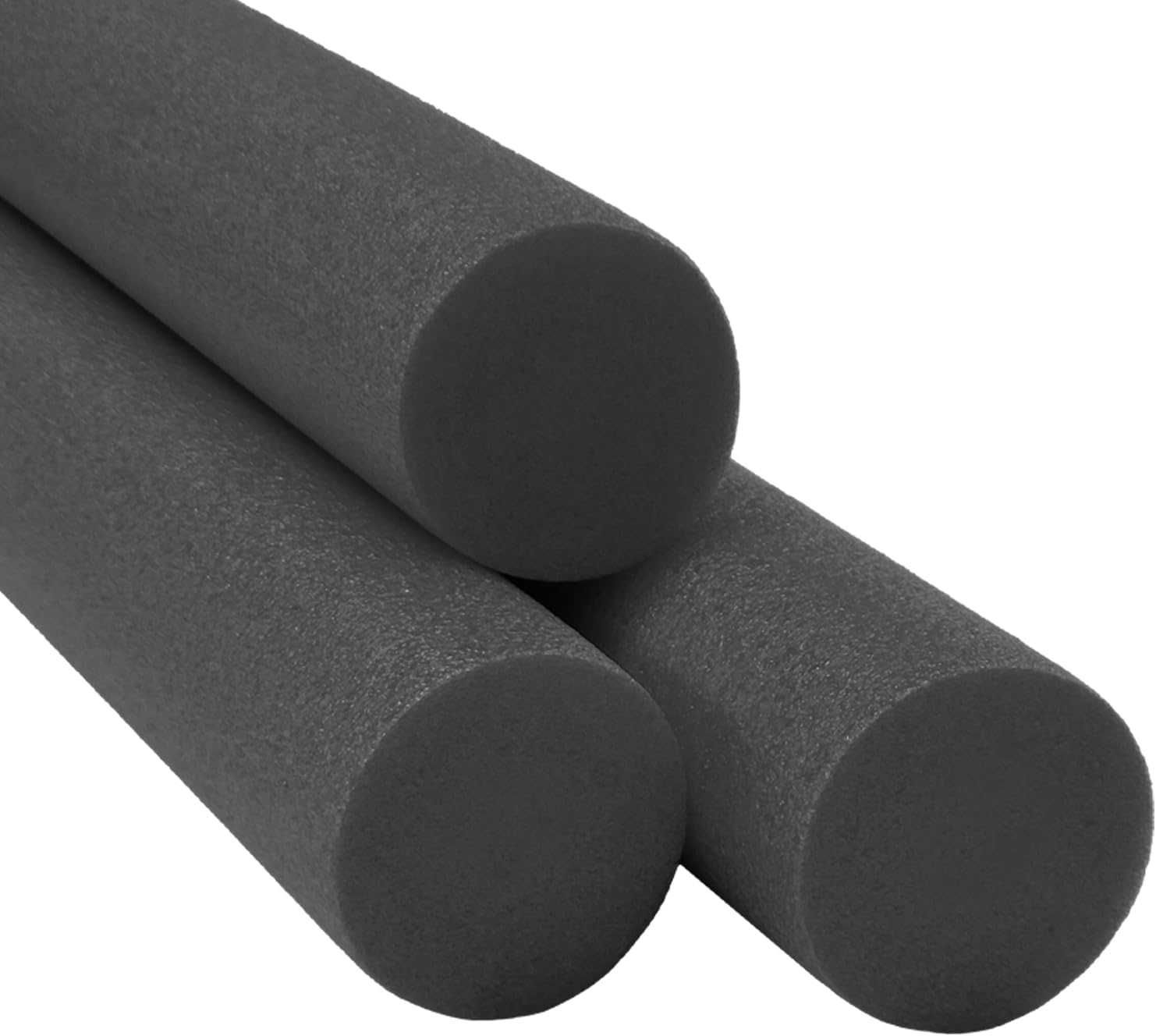 Black Pool Noodles Swimming Solid Core Foam Tube, Floating Thick Noodles for Floating, Pool Accessories, 52"