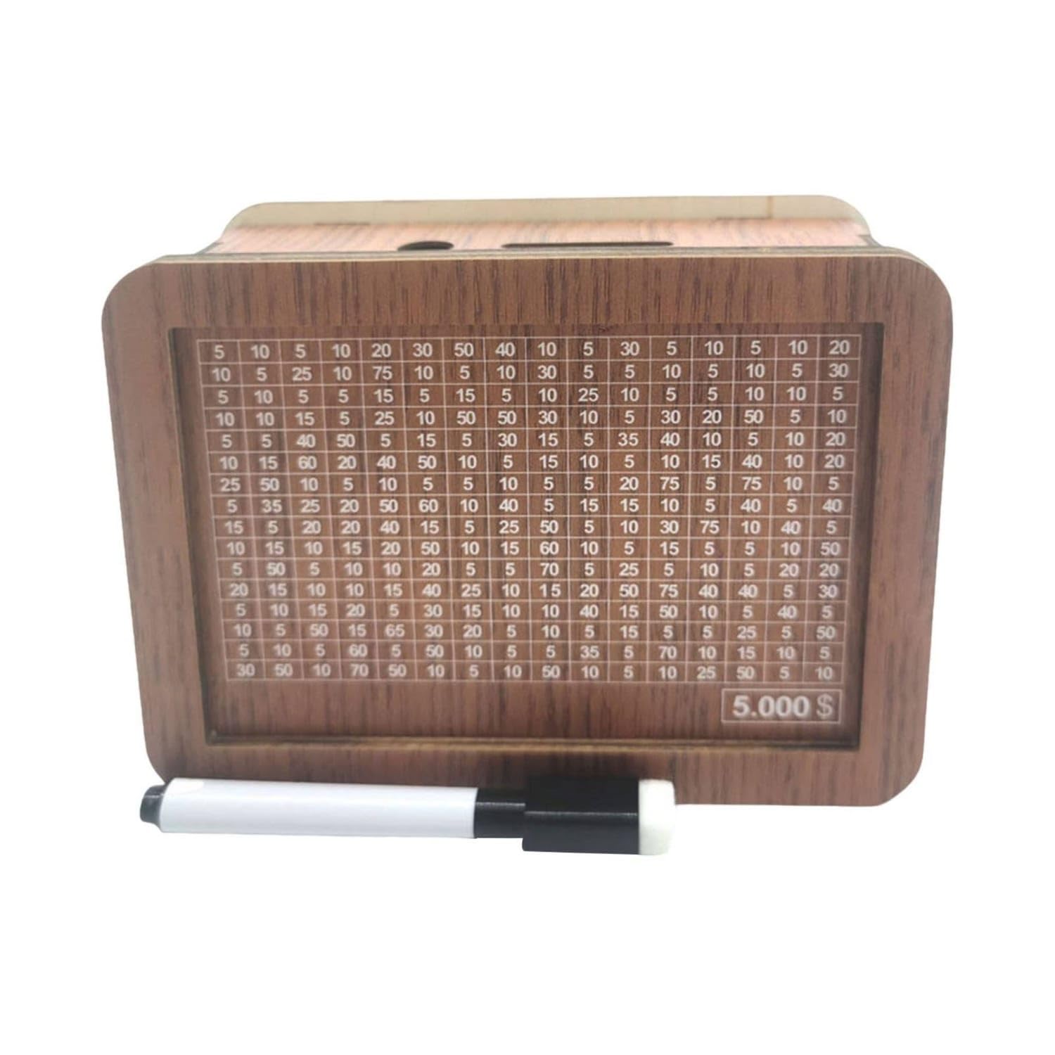 Sturdy Wood Construction Wooden Savings Box Develops Brown | Interactive Savings Educational Tool Goal-Oriented Versatile Decor Wood Brown-image-31