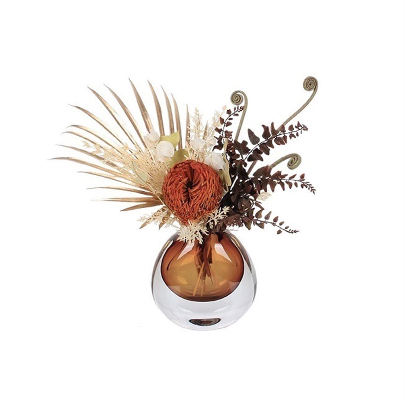 K5C7S3W9D6 Faux flowers Table Centerpiece Decorations Simulation Dried Flowers Set Home Coffee Arrangement Soft Furnishing Fake Wedding Decoration(B)