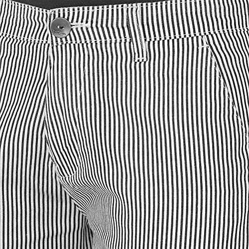 Image of BEEVEE Mens Navy & Blue Striped Linen Fixed Waist 3 /4th.