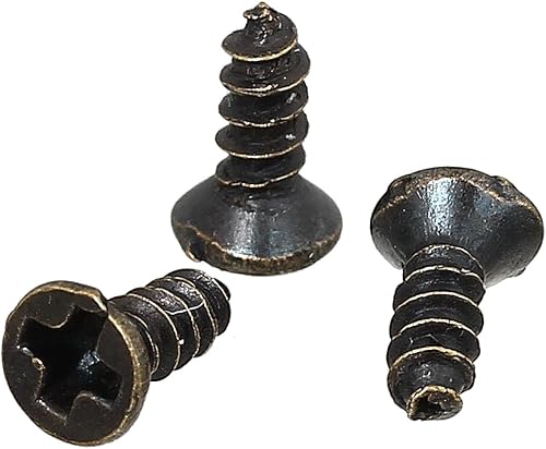 100x Bronze Mini Schrauben Miniatur Kreuzschlitz 6x4mm Miniblings Metall
