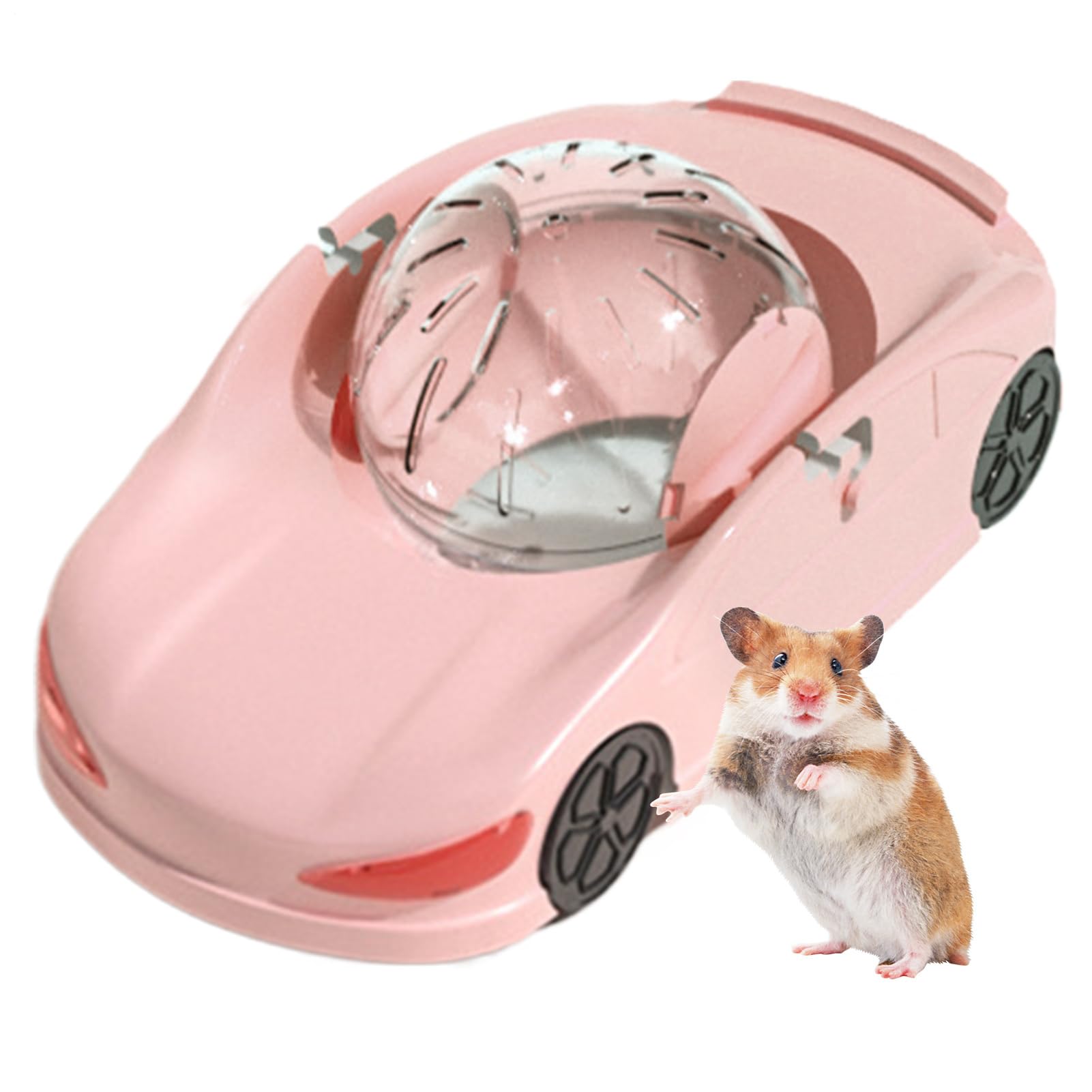 Petit Animal De Compagnie Roule d'exercice De Voiture 29.5x16.5x12cm Hamster Sport Ball PP Roue d'exercice pour Hamster Véhicule De Jouet De Roue Fitness Silencieux pour Hamsters Ferret Small Animal