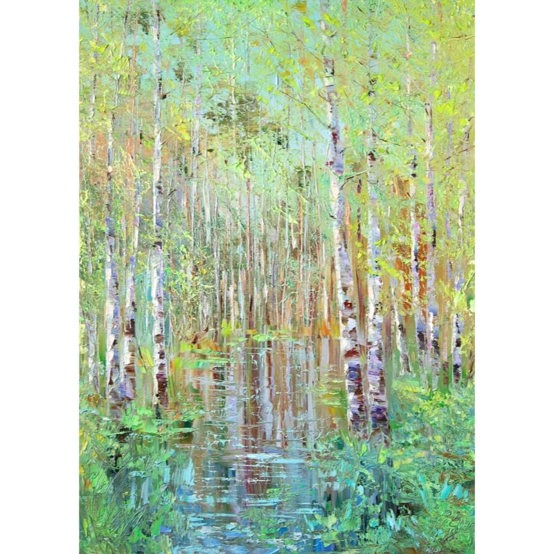 Peinture à l'huile paysage abstrait LCDIUDIU toile de maître