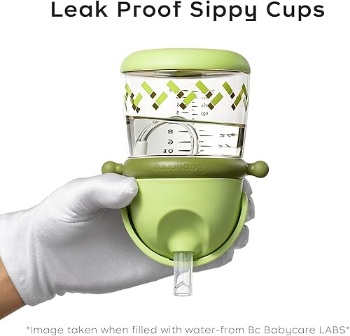 Miniatura 10 de bc babycare Vasos para sorber de paja para niños pequeños, vasos antiderrames para bebés de 1 año en adelante, taza para beber con peso de