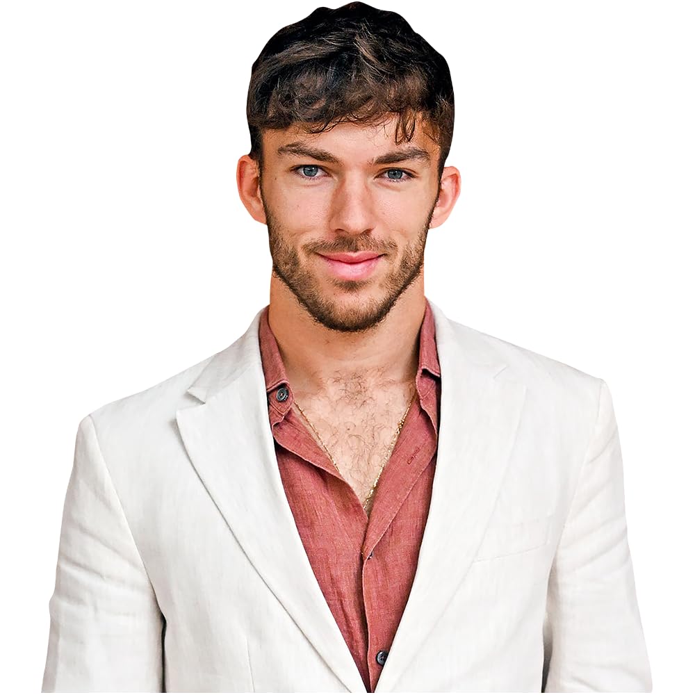 Pierre Gasly (White Suit) Half Body Buddy Cutout