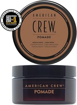 American Crew - Pomade, Wax for Men, High Fixation, Strong and Durable, Provides Definition and Shine, Flexible Finish, For Hair of Any Length