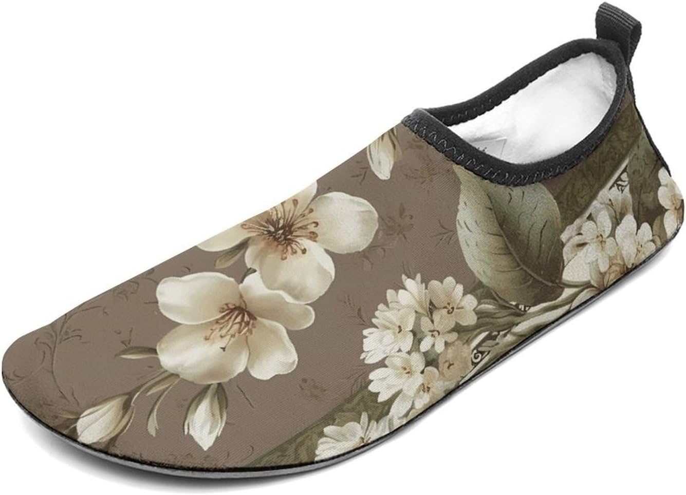 Water Shoes for Women Men Swim Beach Shoes Quick Dry Barefoot Aqua Shoes White and Brown Stripes Sport Shoes Hiking Shoes 13/14men