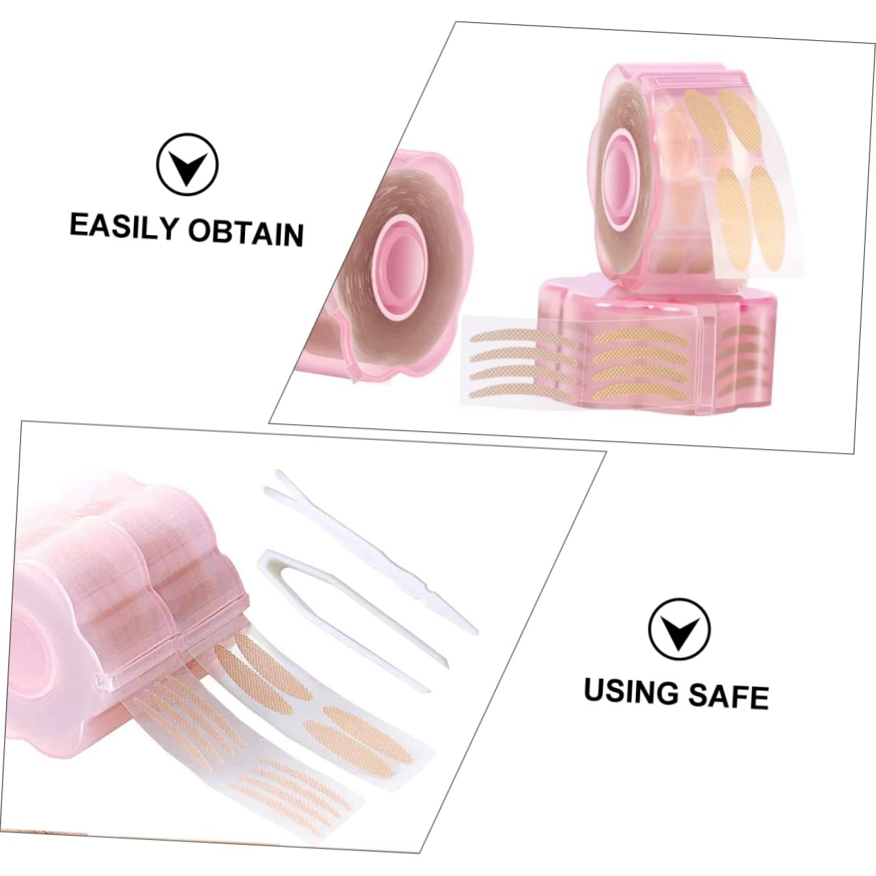 OHPHCALL 2 Rolls Natural Invisible Double Eyelid Tape No Trace Makeup Accessories for Women