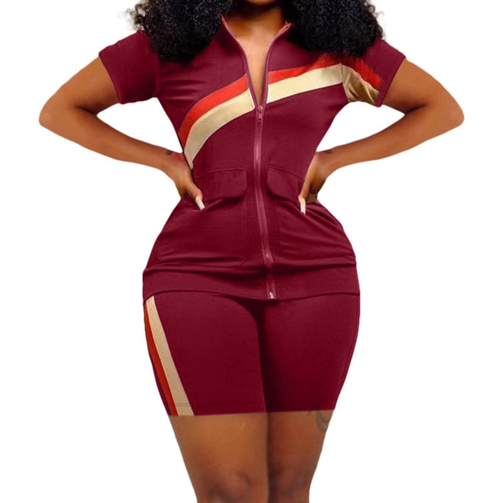 YALFJVTwo Piece for Women Pants Suit Ladies Cotton Linen Five Sleeve Printed Blouse Pants Two Piece Suit Women S Pant