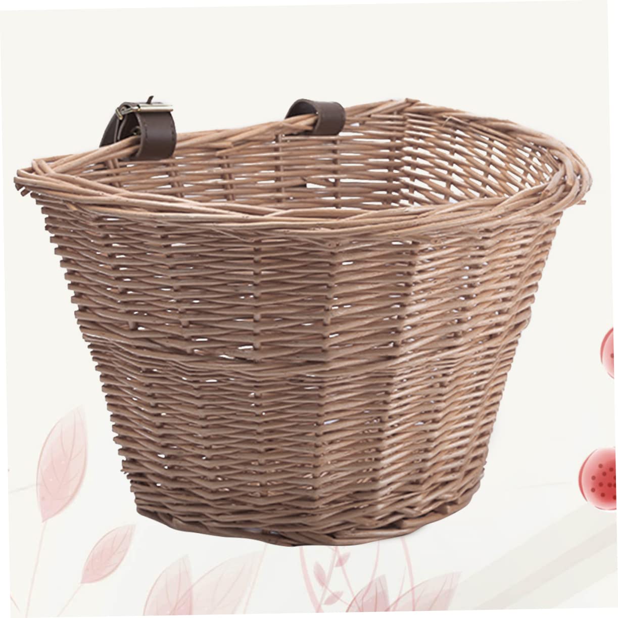 Cestino in Vimini per Bici Anteriore per Ragazzo Ragazza Cestino in Rattan Naturale D Forma Contenitore per Alimenti