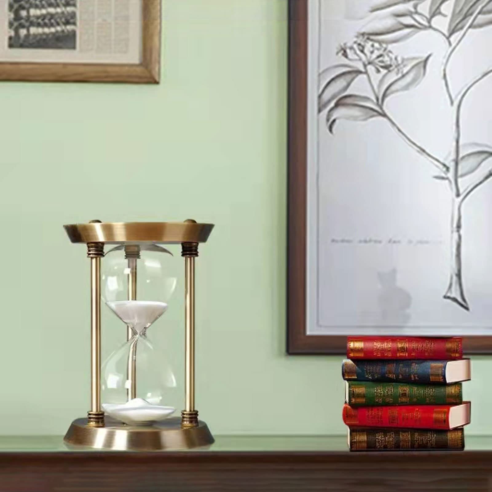 Sanduhr-Timer, großer Sanduhr-Timer, 30-Minuten-Sanduhr, Sanduhr, dekorative Sanduhr, Management-Assistent, Dekoration, Festival-Ornament for Küche, Restaurant, Wohnzimmer, Zuhause, Weihnachten (Colo