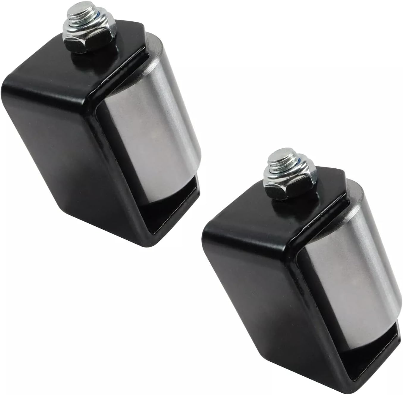 2 Pack Weld-On Heavy Duty Iron Micro Mini 2" Roller Fit for Trailers with Grease Fitting Steel Trailer Skid Wheel