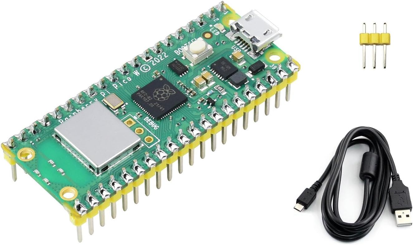 Waveshare Pre-Soldered Raspberry Pi Pico W RP2040 Microcontroller Board ...
