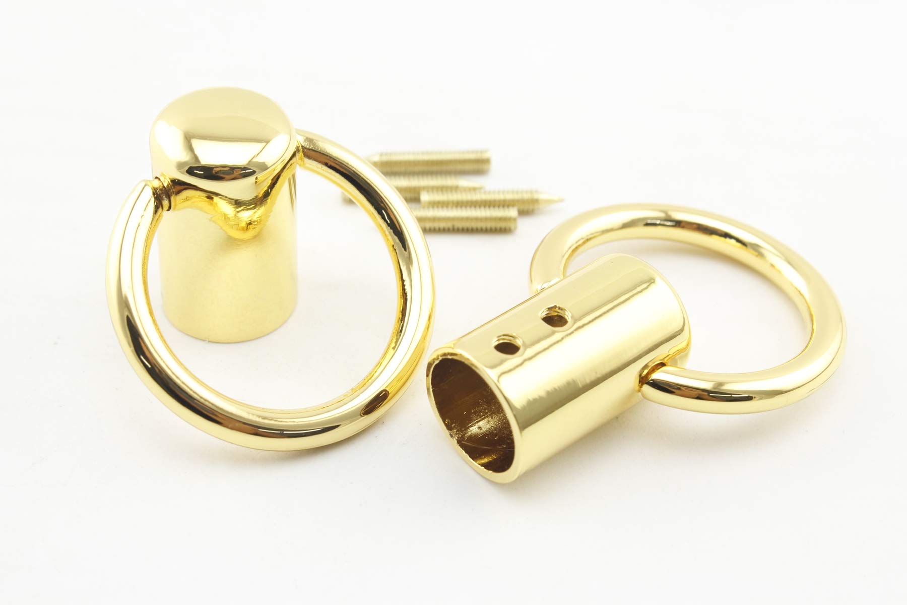 3dancraftit Heavy Duty zinc alloying Tassel Keychain Rope Cord end caps Stopper with Ring for Bag Purse Handles 7/16