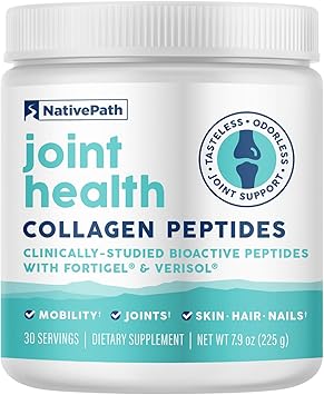 NativePath Fortigel & Verisol Joint Health Collagen Peptides Powder Type 1 & 3, Grass-Fed Unflavored, 30 Servings