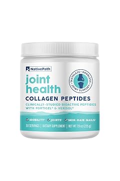 NativePath Joint Health Advanced Formula Type 1 3 Peptides with Fortigel Verisol Grass-Fed Unflavored Collagen for Women Men
