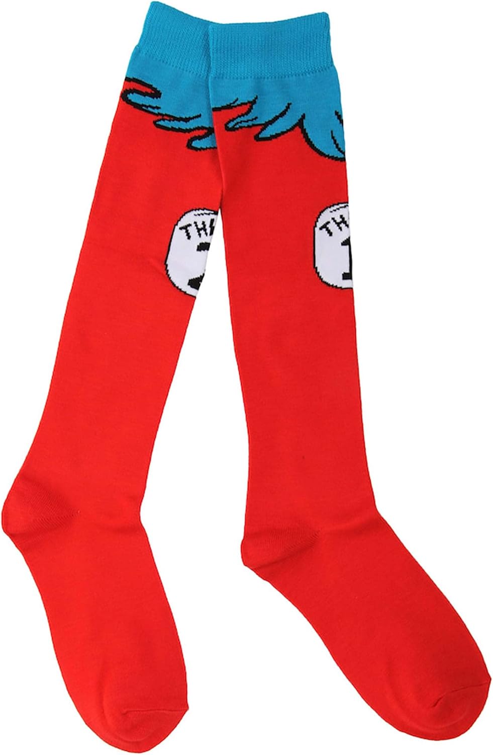 Dr. Seuss Thing 1 & Thing 2 Costume Socks for Kids - Dr. Seuss Crazy Socks for Boys & Girls - Officially Licensed