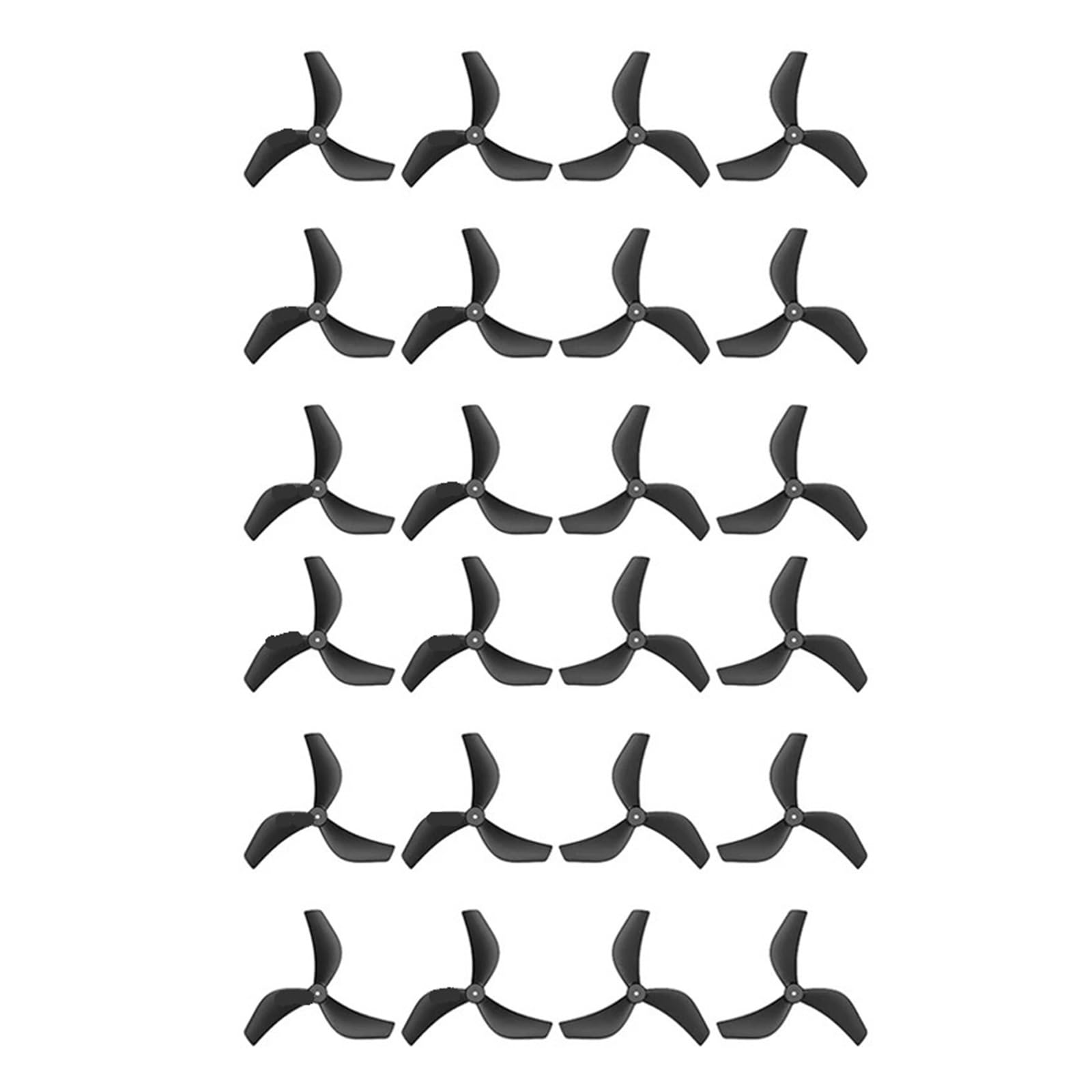 4/8/12/24PCS 2218 Accesorios de hélices 3 palas for Pro Frame Drone 1104(24PCS Black)