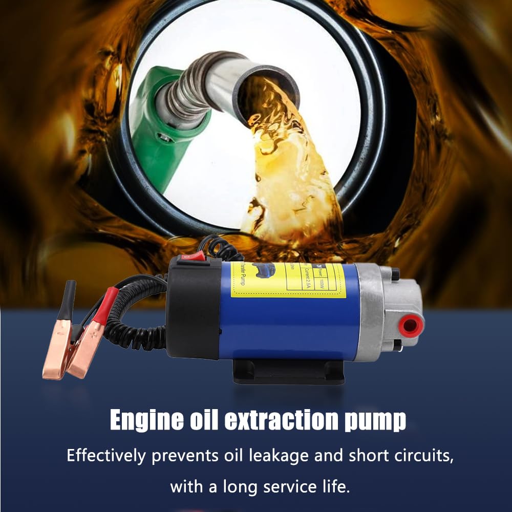 Motoröltransferwechselpumpe TONZACK 12V 100W Motorölauszieherpumpe Ölwechselpumpe Passend für Auto Wohnmobil Motorrad Boot Elektrische Ölpumpe