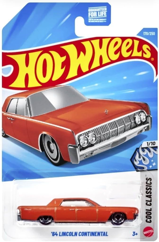 Hot Wheels - '64 Lincoln Continental - HW Cool Classics 1/10 - JJK14 - Short Card - Mattel 2026 170/250 – licencjonowany model Ford – 1:64