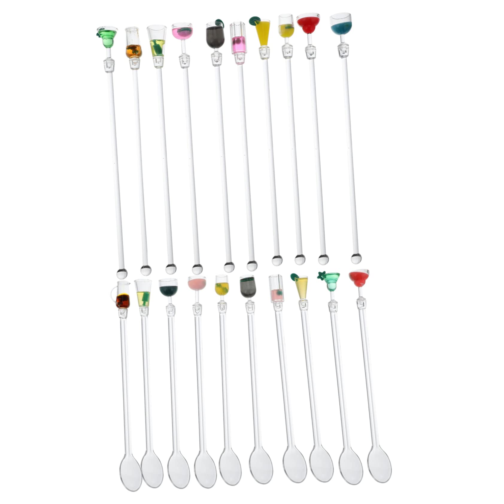 KICHOUSE Stirring Sticks for Cocktails Fruit Juice Stirring Rods Cocktail Drink Mixer