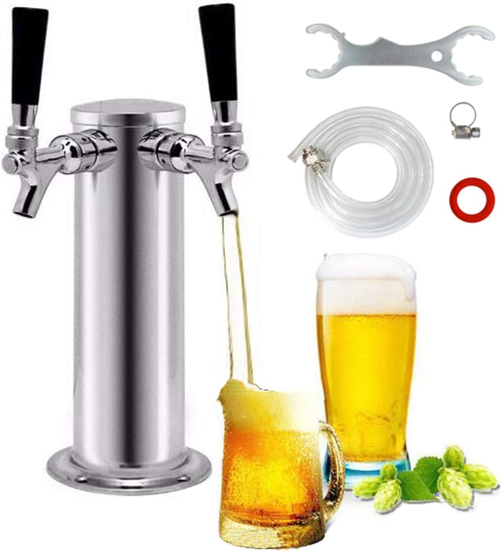 PERA Draft Beer keg Faucet Chrome Plating Tower Tap dispenser beer shank faucet Shank Tap Kit For homebrew kegerator keg kegging