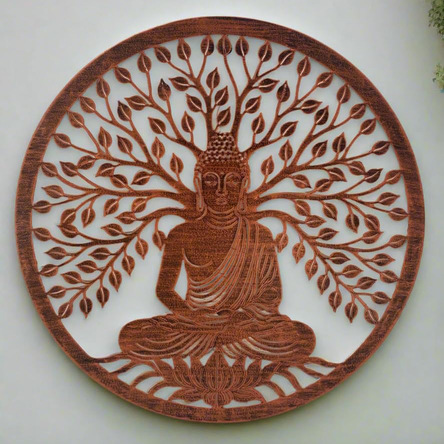 Wall art indoor or ourtdoor garden 40cm (Bronze Buddha 40cm)