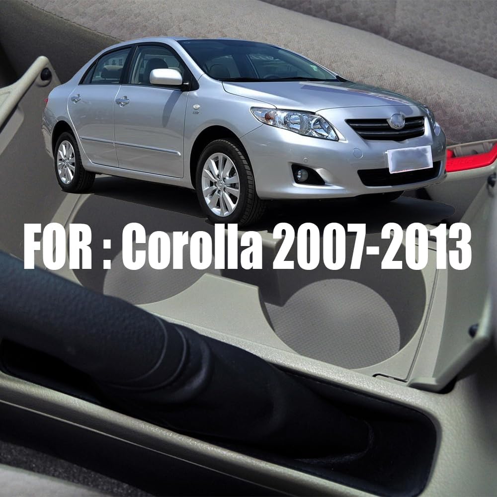 Car Shift Gear Stick Handbrake Cover Manual Shift Boot Black Leather Boot Cover Case for to-yo-ta Co-Rolla 2007 2008 2009 2010 2012 2013