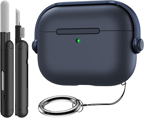 Vista 9 de TiMOVO Funda para AirPods Pro 3 (2025) con bloqueo seguro, carcasa dura, a prueba de golpes, diseño de auriculares musicales, funda protectora