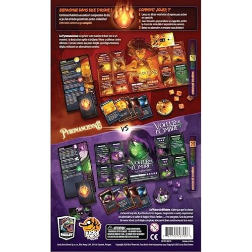 Lucky Duck Games | DICE THRONE : Pyromancienne vs Voleur de 'Ombre | Jeu de Société pour pour Adultes & Enfants | Jeu de Stratégie | Combat de Dés & Pouvoirs | 2 Joueurs | 20 à 40 Min | En Français - vue 2