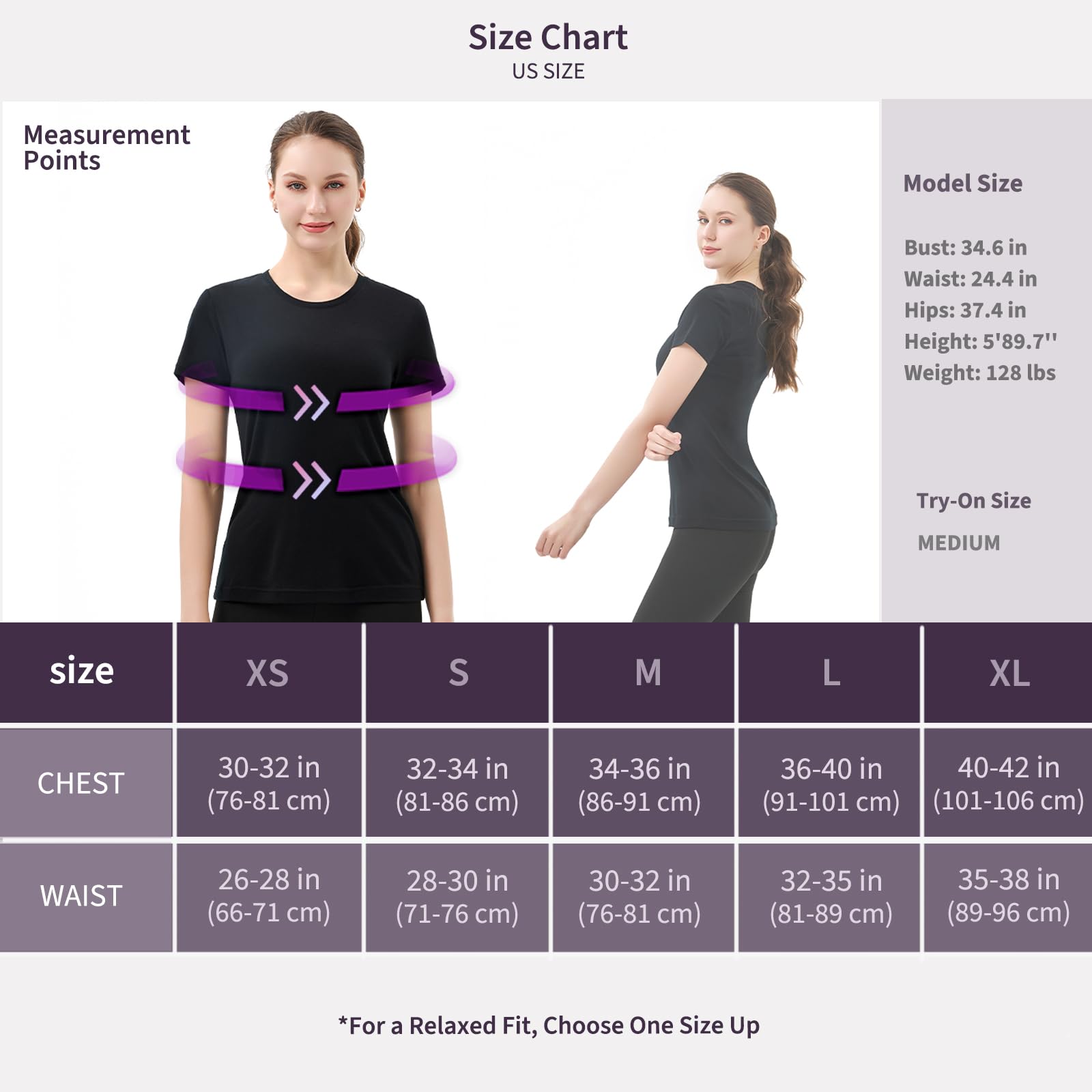 Merino Protect Chemise de base en laine mérinos et Tencel pour femme - T-shirt léger anti-odeur à manches courtes pour la randonnée