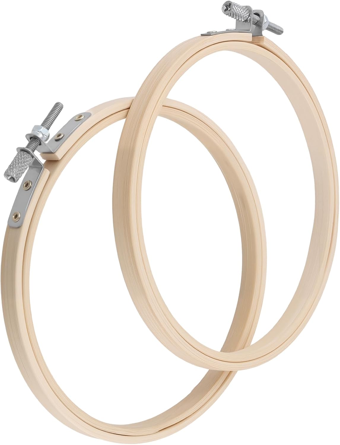 HEIHAK 40 Pieces 4 Inch Bamboo Embroidery Hoops - Small Cross Stitch Hoop Bulk for Christmas Ornaments, Craft Sewing & Home Decoration