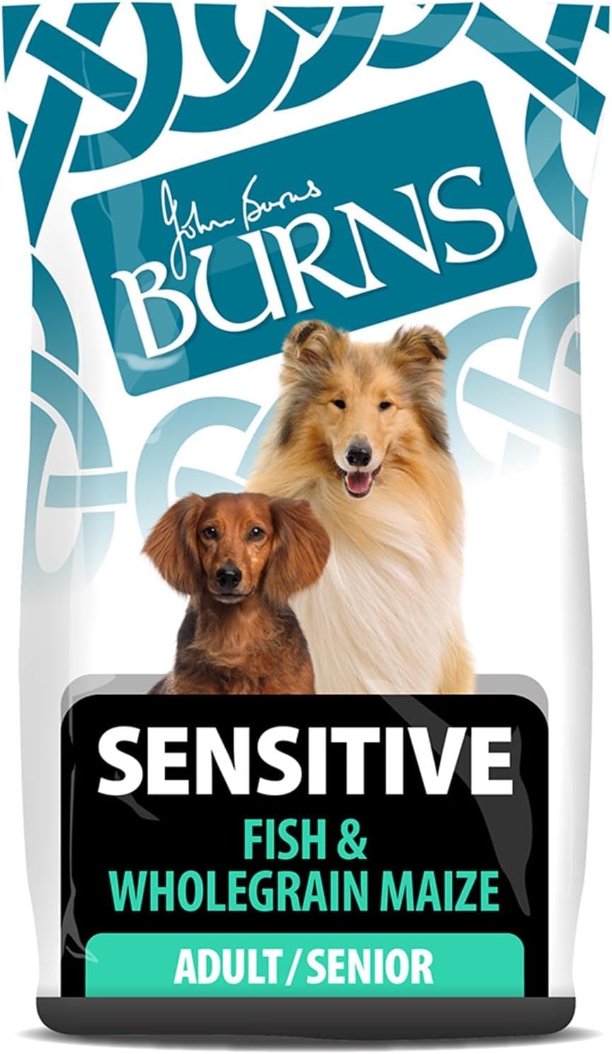 Burns Pet Nutrition Hypoallergenic Complete Dry Dog Food Adult and Senior Dog Sensitive with Fish 2 kg