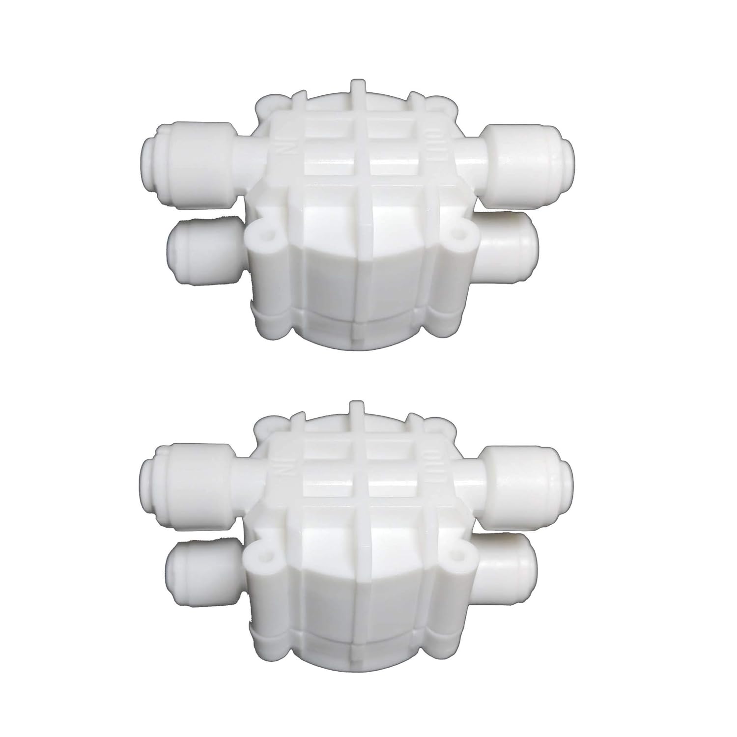 YZM Water Systems 1 4 Automatic Shut Off Valve with Quick Connect white plastic fittings for RO Reverse