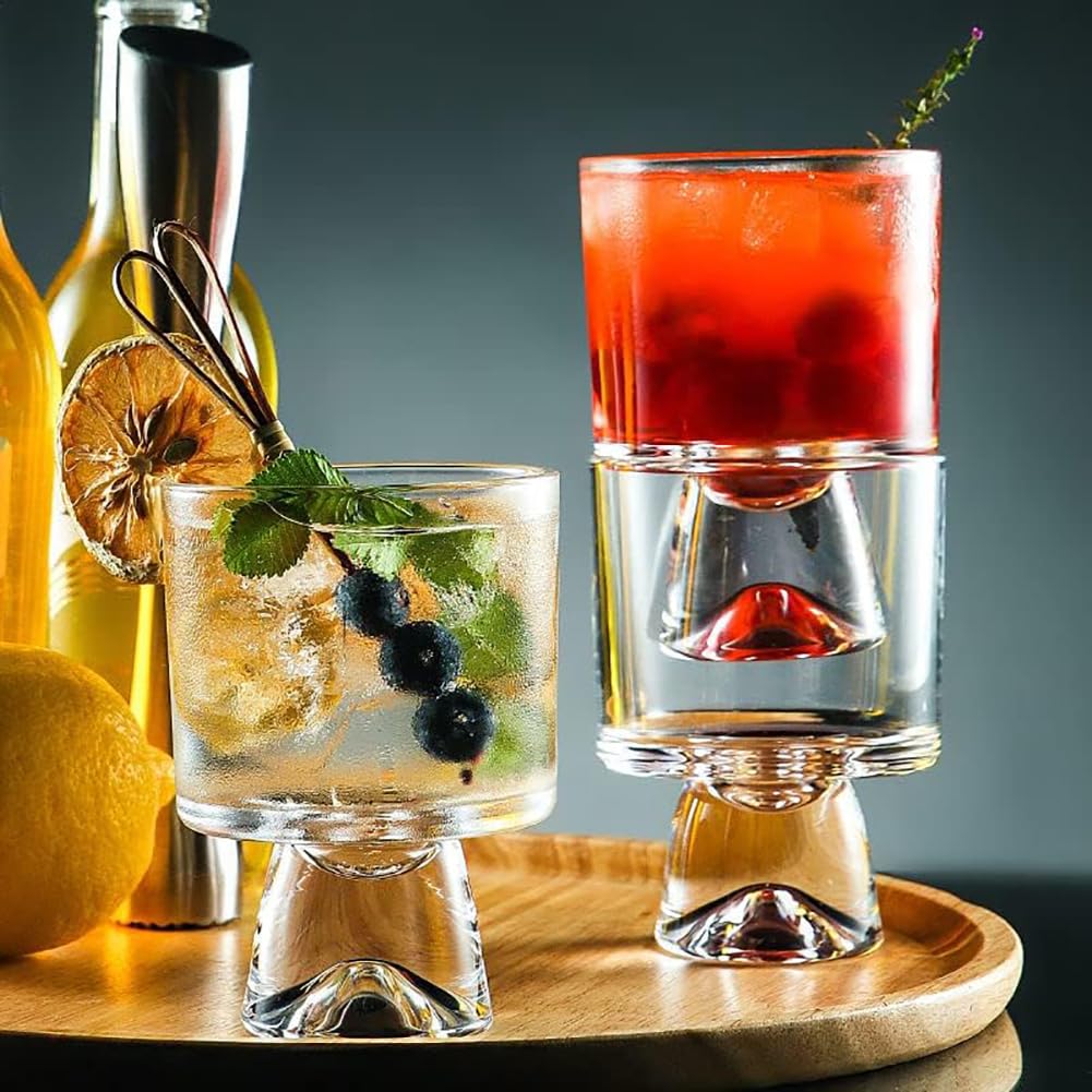 Buntes Weingläser-Set Stiellose Glasschale Trinkgläser Für Martini | HIUHIU Buntes Weingläser-Set Stiellose Glasschale Trinkgläser Für Martini, Cocktail, Whiskey, Margarita Gläser,Iridescent