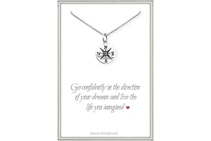 Sterling Silver Compass Necklace for Graduates