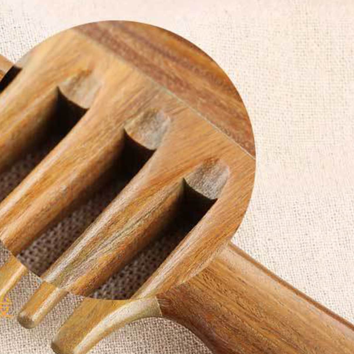 NOLITOY Peine De Masaje De Dientes Anchos Natural De Madera De Sándalo Cabello Peine De Madera De Dientes Anchos y Compactos Para Peinado