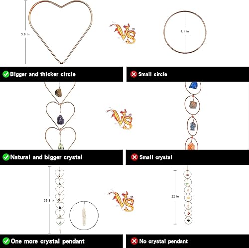 Miniatura 7 de Decoración de pared con piedras preciosas de cristal crudo 7 chakras para colgar en la pared adornos decorativos colgantes para meditación adornos