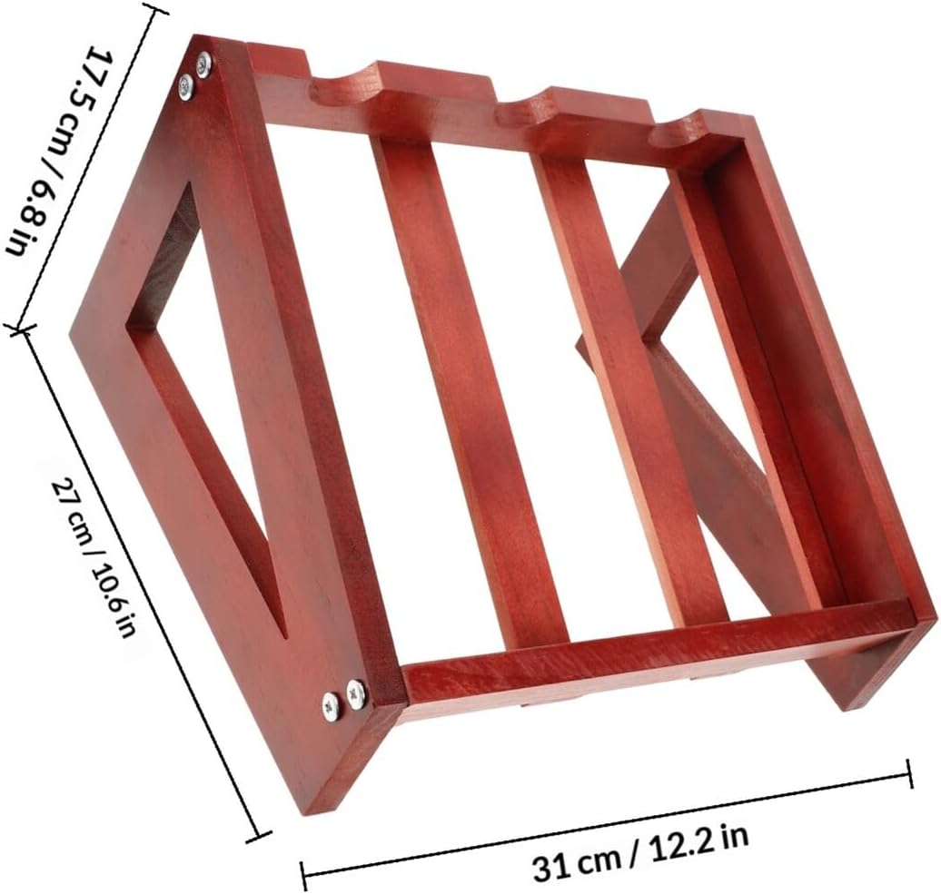 Wooden Wine Rack Wine Bottle Holder 3-Bottle Tabletop Countertop for Home Kitchen Living Room