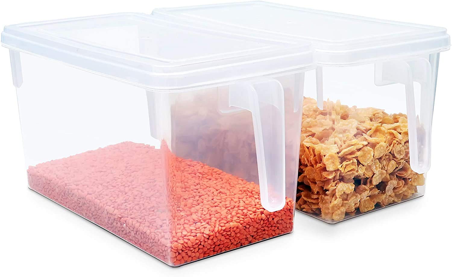 ABTRIX WITH AB Plastic Container- 2 Pieces, Transparent