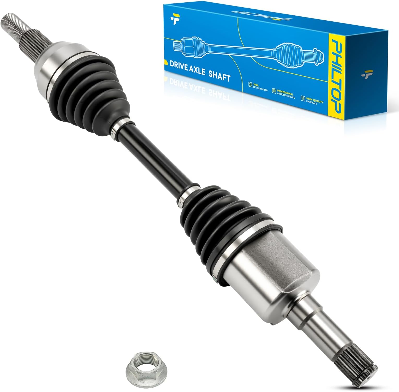 PHILTOP Front Left CV Axle Shaft Assembly for Chevrolet Equinox 2005-2006, Pontiac Torrent 2006, Saturn Vue 2002-2003, 66-1400 CV Axle Shafts