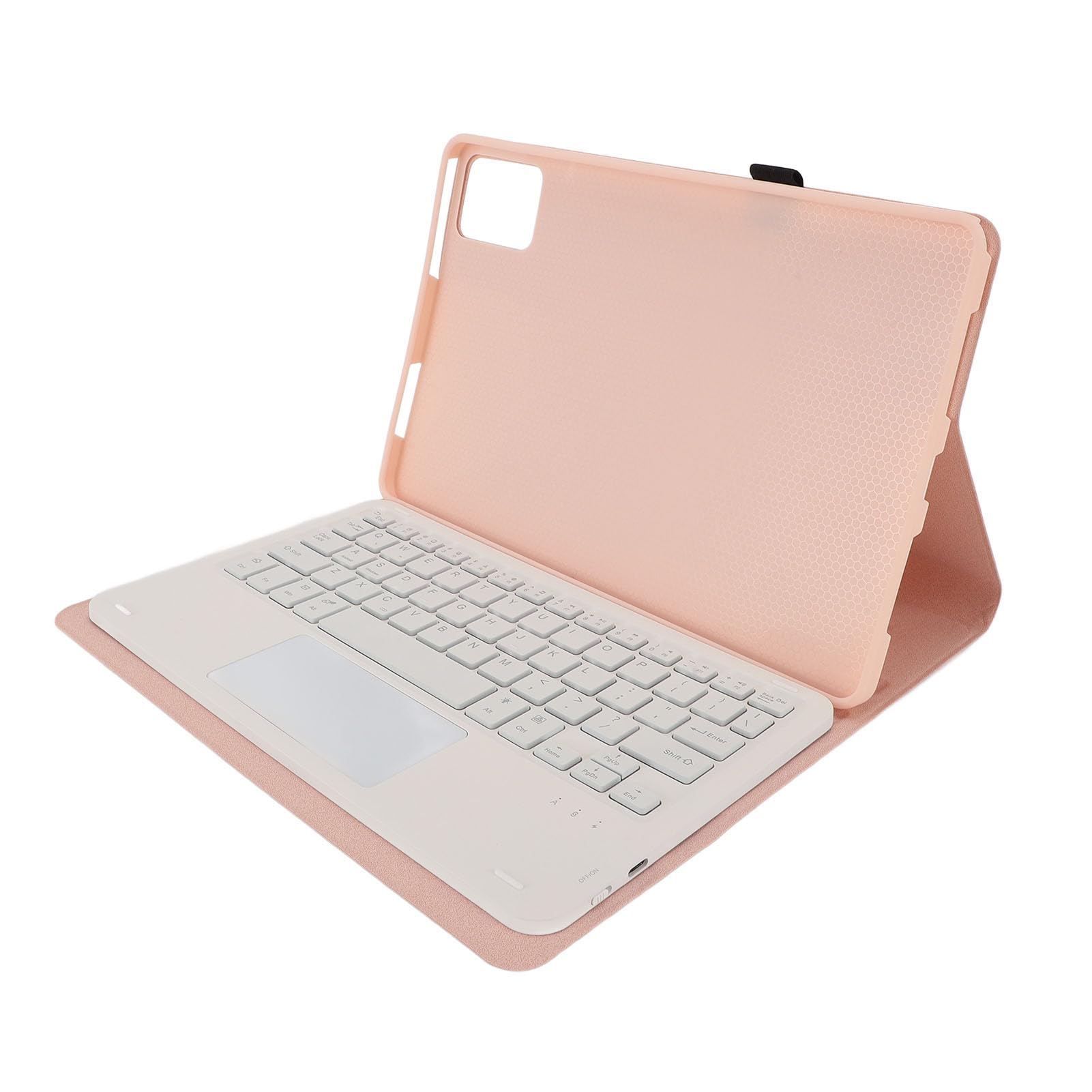 Custodia retroilluminata a 7 colori con tastiera, custodia portapenne con tastiera staccabile magneticamente per Tab M11 K11 LTE 11 pollici 2024 Tastiera staccabile wireless con (Rosa)