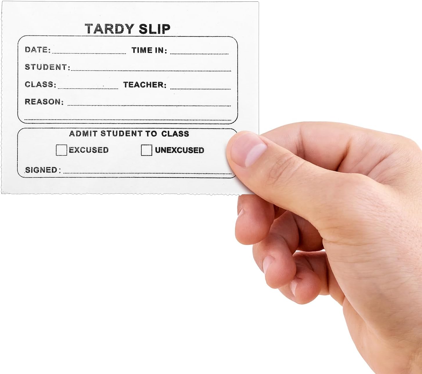 Engrowtic 800 Pcs Tardy Slip Book with Carbonless Duplicates 3.5 x 4.3 Inch Tardy Slips Per Book Form Register Copy Notebook for Student Late Arrivals Easy Removal Fold and Tear(Green and White)