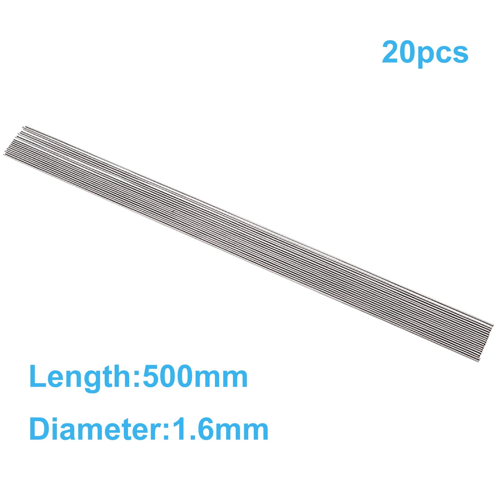 COYOUCO 304 Stainless Steel Spring Wire,20 Pcs 500 Mm,Stainless Steel Hard Wire Spring Steel Wire,1.6mm