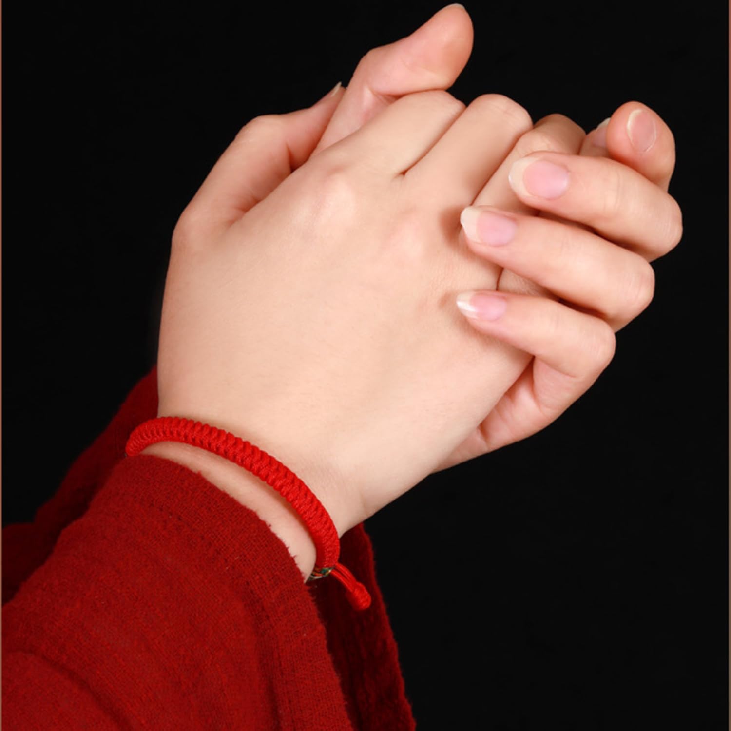 Handmade Braided Red Bracelet for Men Women