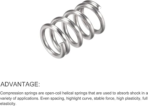 Miniatura 50 de METALLIXITY Resortes de compresión (0.020 x 0.118 in de diámetro exterior, 0.787 in de longitud libre) 20 unidades, resorte de extensión de acero