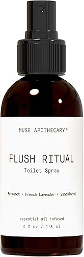 Miniatura 37 de Muse Apothecary Flush Ritual - Aerosol para inodoro aromático y refrescante, usar antes de ir, 4 onzas, infundido con aceites esenciales naturales